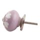Light Purple Ceramic Floral Drawer Knobs